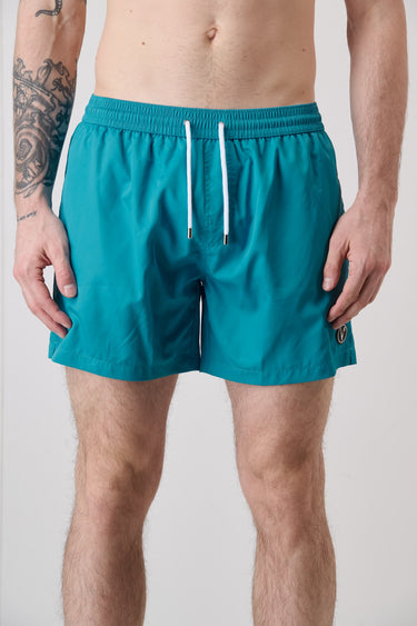 Costume Verde Acqua con tasca posteriore a contrasto in fantasia V2