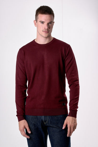 Maglione Girocollo in viscosa Bordeaux
