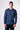 Maglione Girocollo in pura lana extrafine Merino Cardata tinto capo Jeans