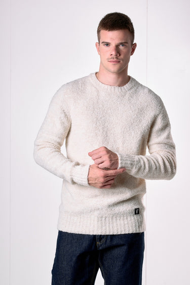 Maglione Girocollo filato Extra-soft Panna