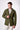 Giacca Monopetto Links Verde Militare con interno collo e pochette in tessuto V2