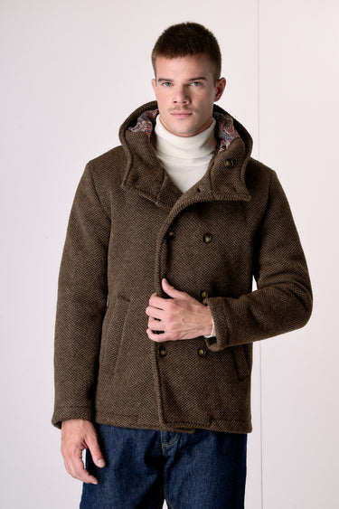 Peacot Doppiopetto punto riso Moro con fodera interna in Tessuto V2