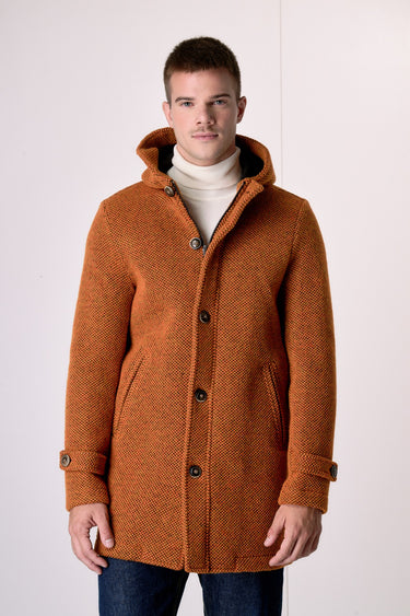Parka punto riso Multicolor Arancio Accoppiato