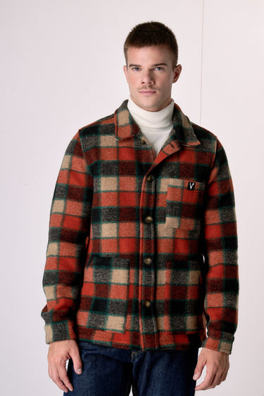 Quadro Coccio boiled wool Saharan jacket with V2 fabric interior