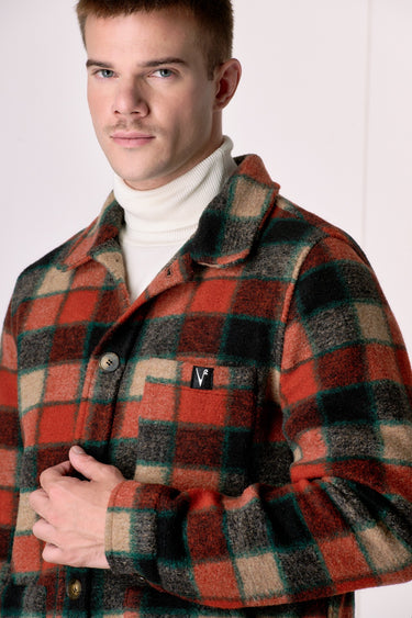 Quadro Coccio boiled wool Saharan jacket with V2 fabric interior