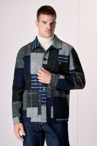 Sahariana in lana cotta Patchwork accoppiata
