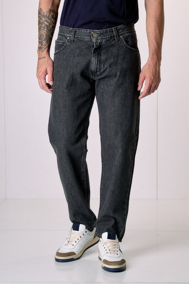 DETROIT - Jeans Loose Fit - Antracite con salpa in tessuto V2