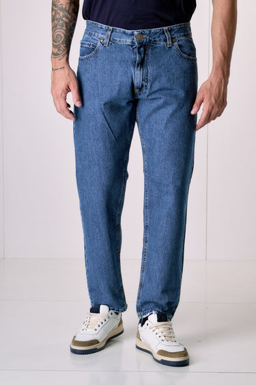 DETROIT - Jeans Loose Fit - Azzurro con salpa in tessuto V2
