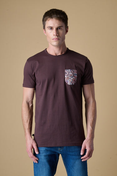T-Shirt slim Moro con Taschino in tessuto V2