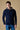 Cardigan in Maglieria Cappuccio con Bottoni Blu