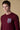 Pull col rond en viscose bordeaux avec poche poitrine en tissu V2