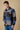 Bonded boiled wool patchwork field jacket