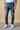 TOKYO - Jeans Slim Fit - Vintage Blu con Taschino, Doppia Patch frontale e salpa ricamata in doppio tessuto V2