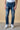 LONDON - Jeans Slim Fit - Vintage Blu con doppia Patch frontale e Tasca in tessuto V2
