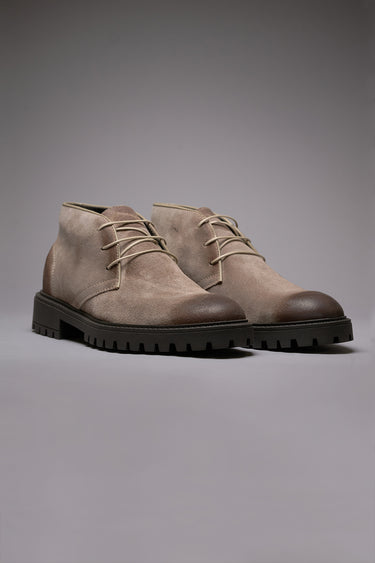 OLIVER - Scarpa Polacchina Scamosciata Tortora