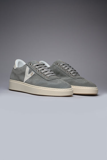 SUÈDE - Sneakers in pelle scamosciata Grigia con inserti e retro Bianco