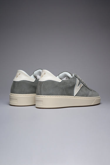 SUÈDE - Sneakers in pelle scamosciata Grigia con inserti e retro Bianco