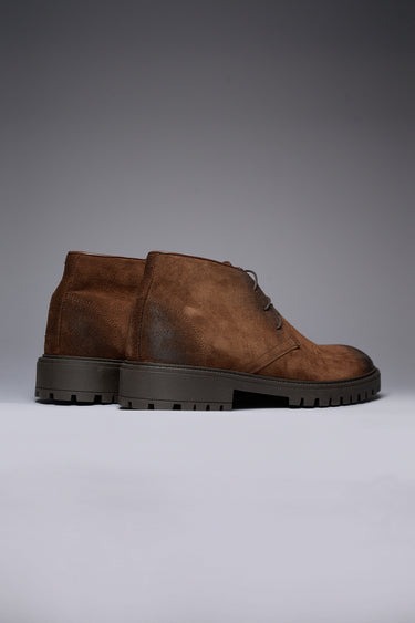 OLIVER - Scarpa Polacchina Scamosciata Moro