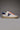 OLYMPIC V - Low-top sneakers in hammered leather with two-tone Royal Blue and Fluorescent Orange insert and back