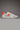 ATENA - Low-top white sneakers with fluorescent orange rubber inserts