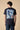 Japan Blue T-Shirt with Carp Embroidery and Patch Print on the Back