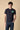 Blue T-Shirt with Football Field embroidery in terry stitch