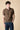 Pure cotton knitted polo shirt in brown rice stitch
