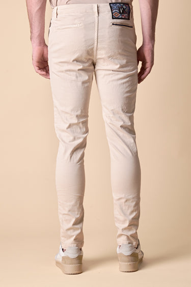 ROMA - Chino in cotone elasticizzato Panna con Salpa in tessuto V2