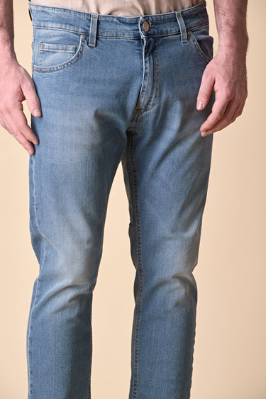 NEW YORK - Jeans Slim Fit - Azzurro con salpa in tessuto V2