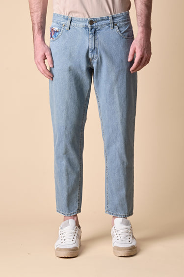 DETROIT - Jeans Loose Fit - Azzurro con salpa e taschino in tessuto V2