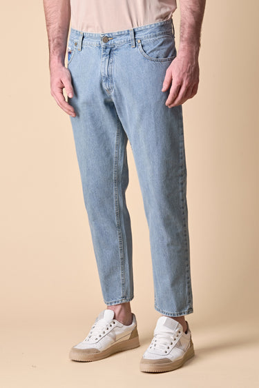 DETROIT - Jeans Loose Fit - Azzurro con salpa e taschino in tessuto V2