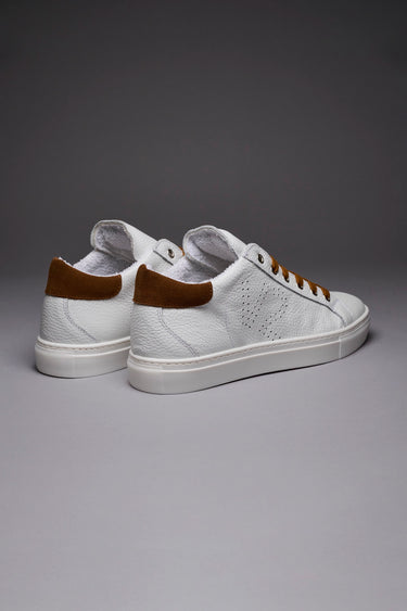 TENNIS - White low sole sneakers with Leather back and laces