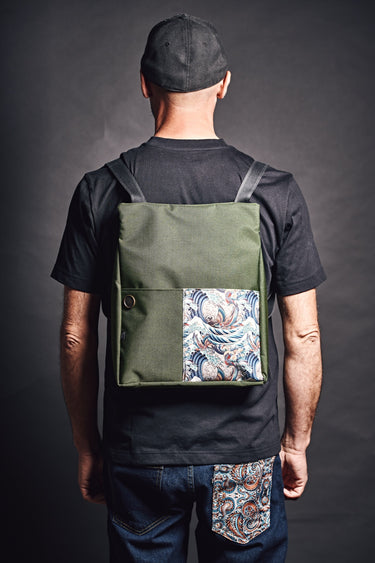 V2 x Mirantico | Memo Zayno Korda Verde con tasca in tessuto Japan Fenice