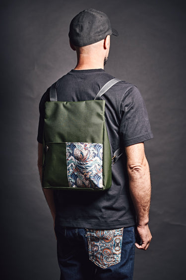 V2 x Mirantico | Memo Zayno Korda Verde con tasca in tessuto Japan Fenice