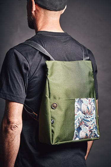 V2 x Mirantico | Memo Zayno Korda Verde con tasca in tessuto Japan Fenice