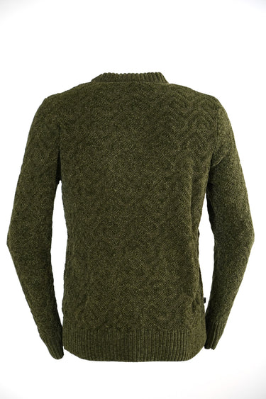 Military Green 3D Chenille Crew Neck Sweater