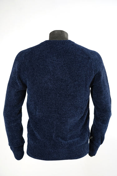 Maglione Girocollo in Ciniglia Blu