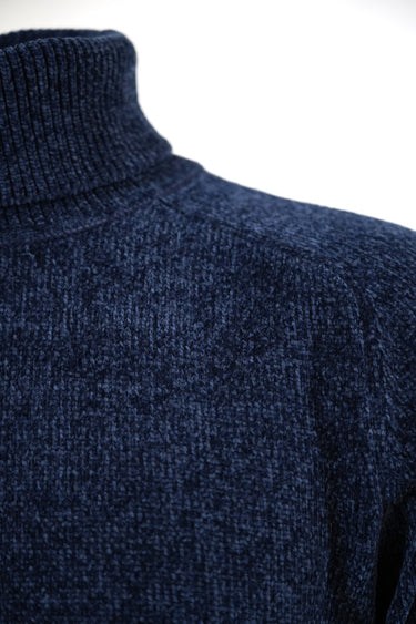 Blue Chenille Turtleneck