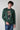 Green sweatshirt with Teddy print and Sand Tartan fabric insert