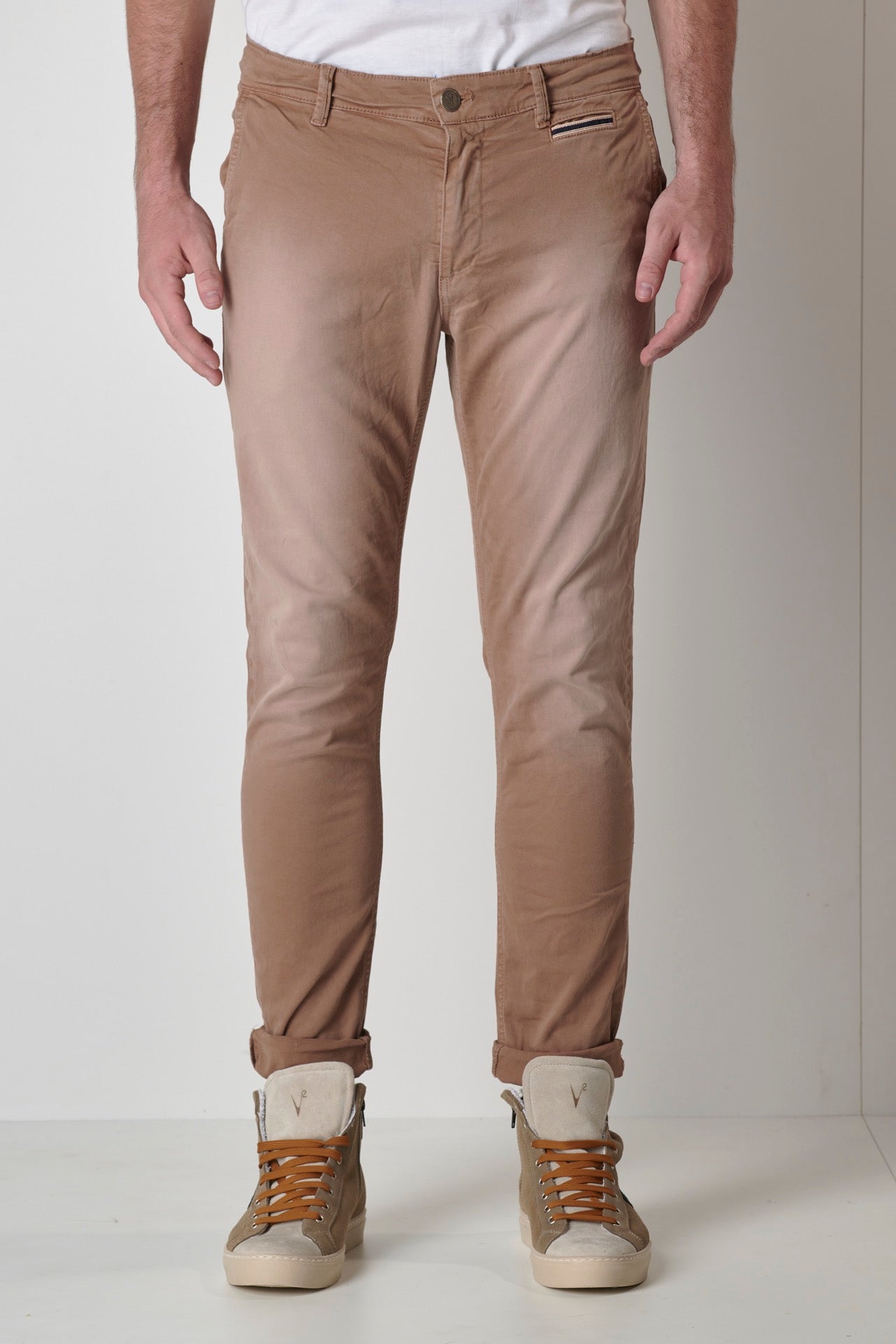 ROMA - Pantalone Chino Cammello