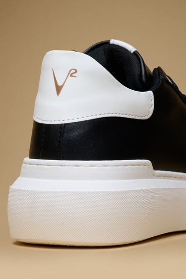 VEGAS - Sneakers a suola alta nera retro Bianco
