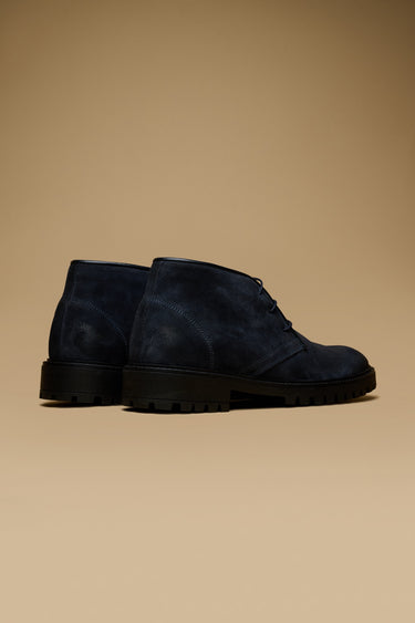 OLIVER - Blue Suede Ankle Boot