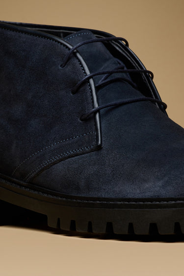 OLIVER - Blue Suede Ankle Boot