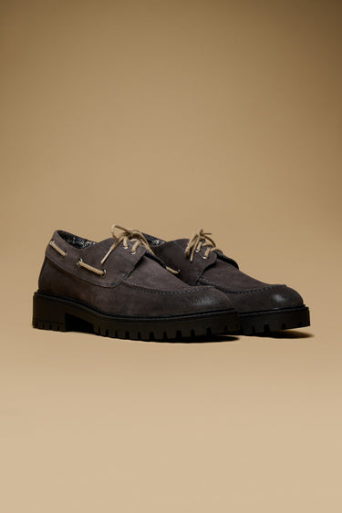 CAMBRIDGE - Charcoal Grey Suede Loafer