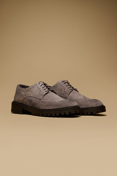 OXFORD - Taupe Suede Derby Shoe