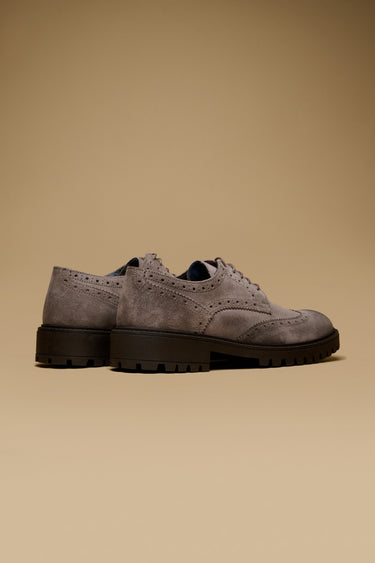 OXFORD - Taupe Suede Derby Shoe