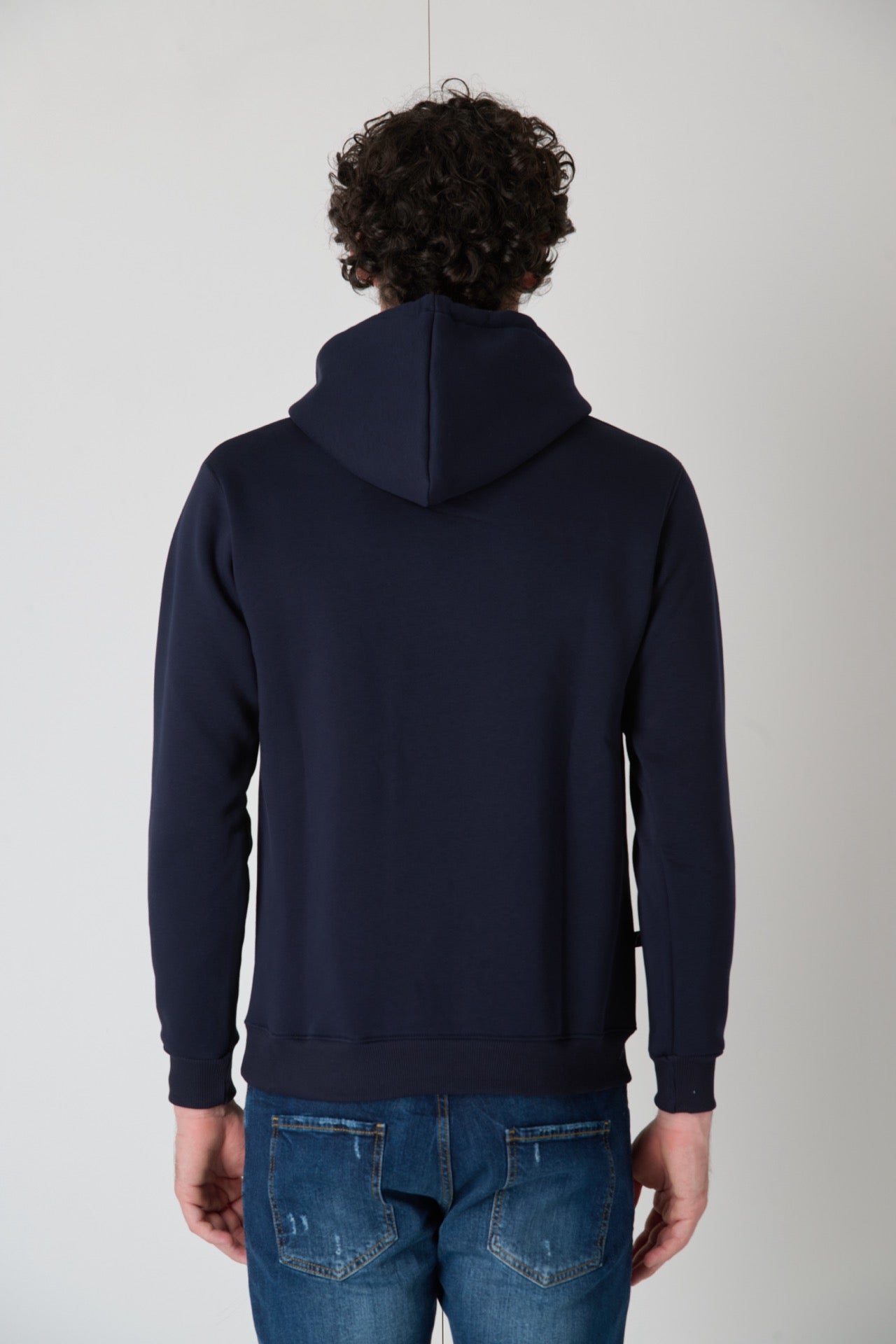 Vintage Hoodie with Chamonix Embroidery Blue