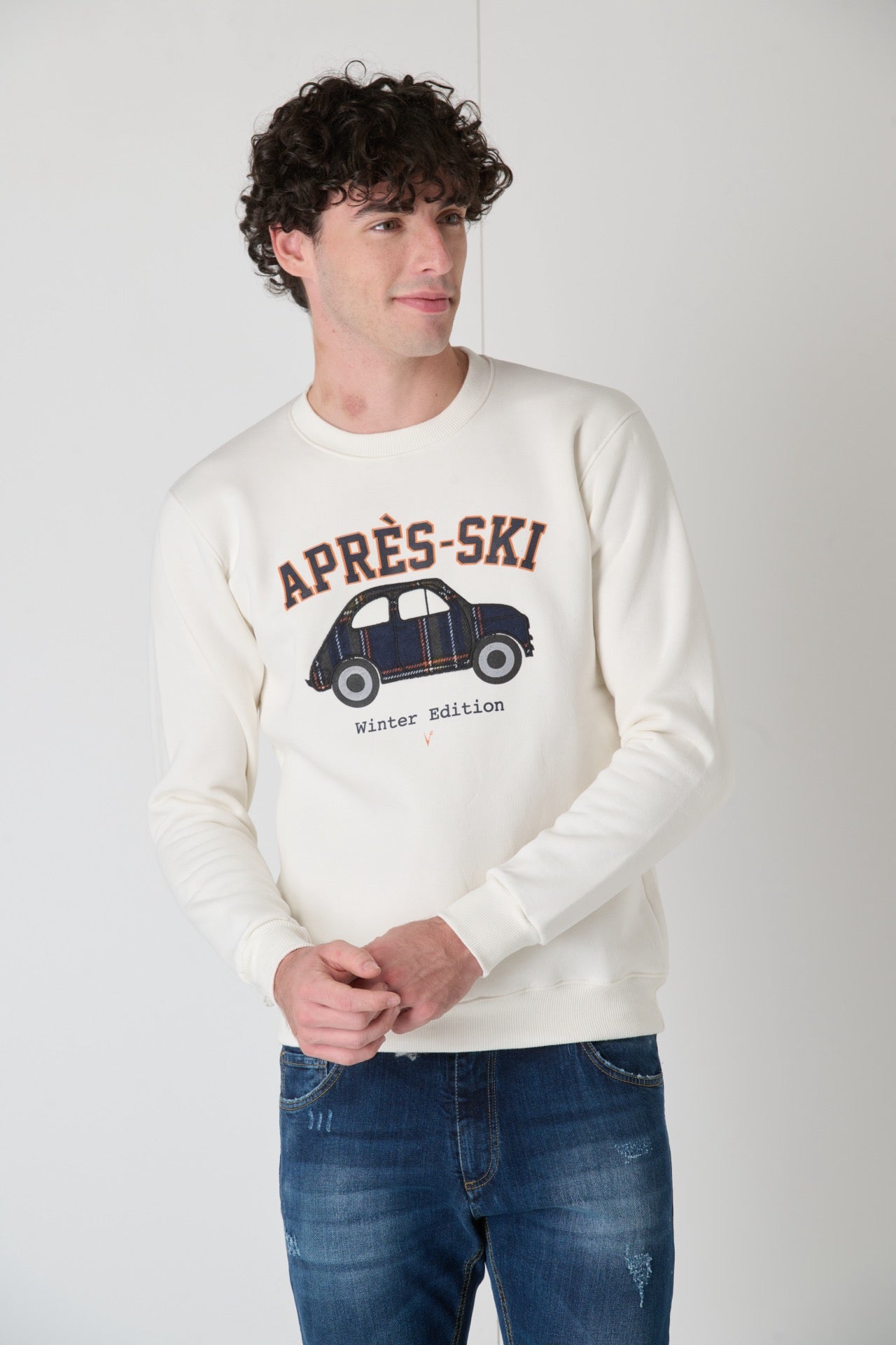 Apres-Ski Crewneck Sweatshirt Cream