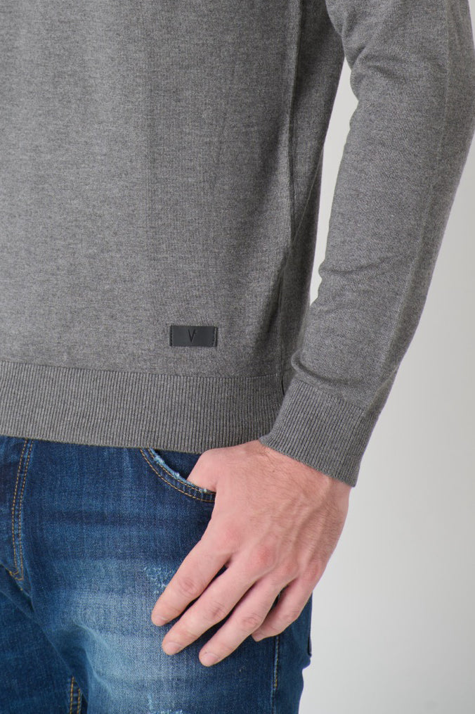 Viscose Crewneck Sweater Grey