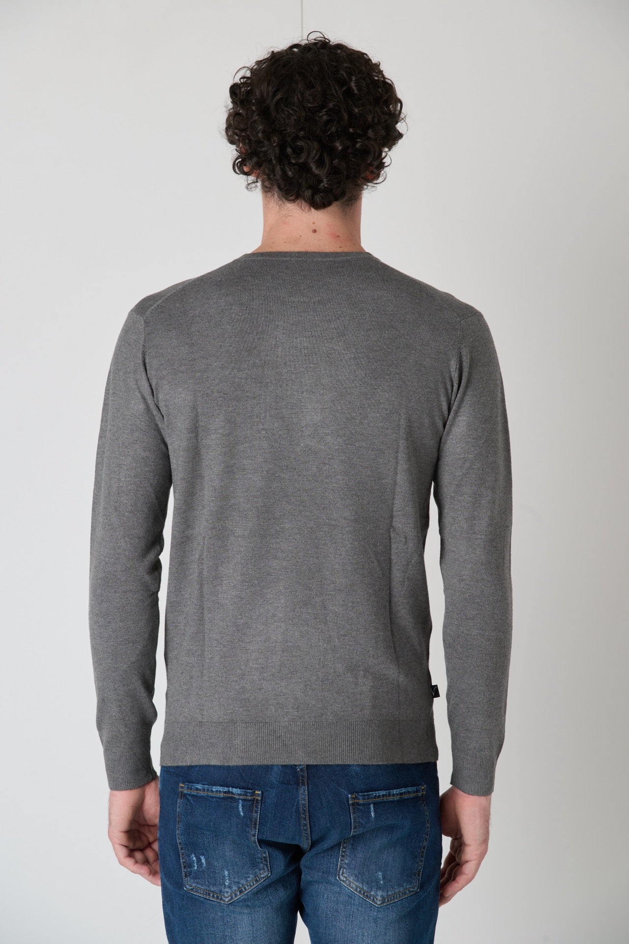 Viscose Crewneck Sweater Grey